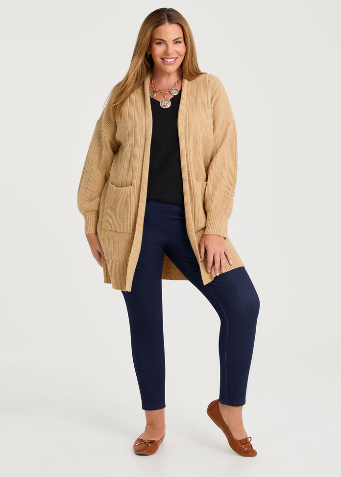 Ribbed Pocket Cardigan, , hi-res