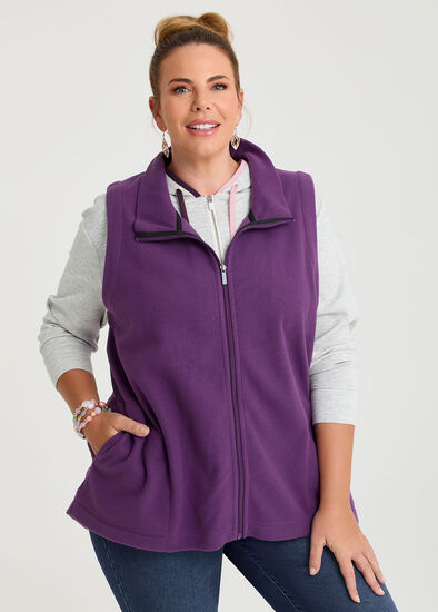 Plus Size Polar Fleece Vest