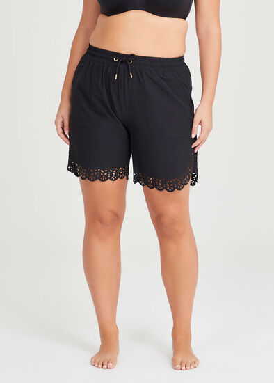 Plus Size Stretch Laser Cut Boardshort