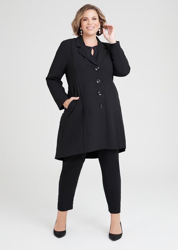 Alexandra Fur Collar Coat, , hi-res