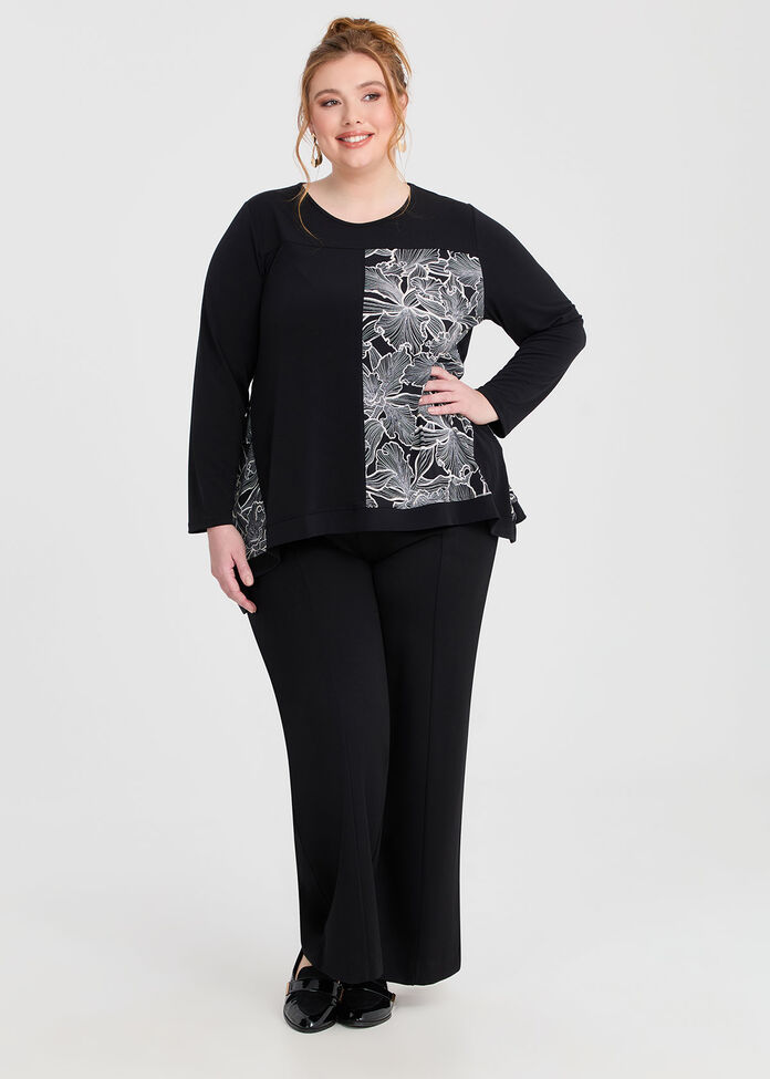 Spliced Detail Top, BLACK/MULTI, hi-res