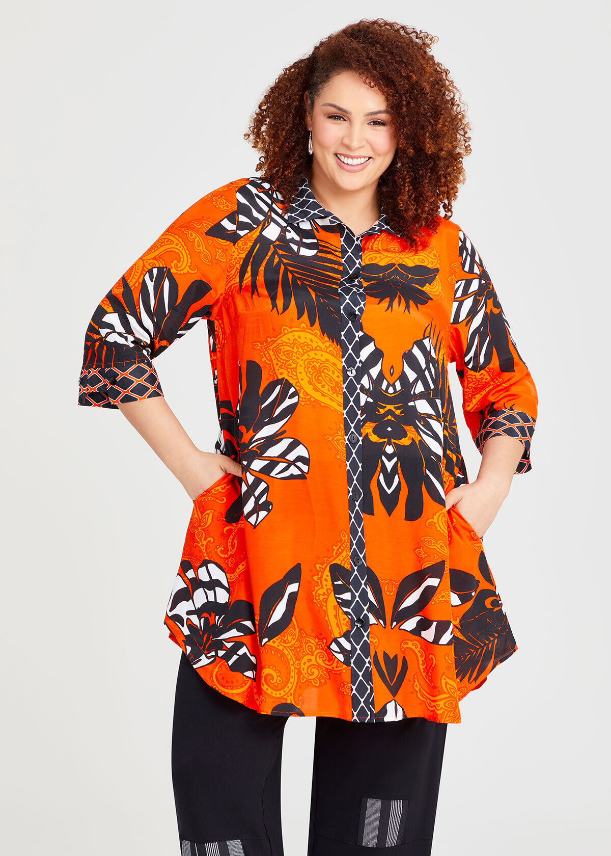 Plus Size Blouses Shirts Curve Button Down Tops Taking Shape UK