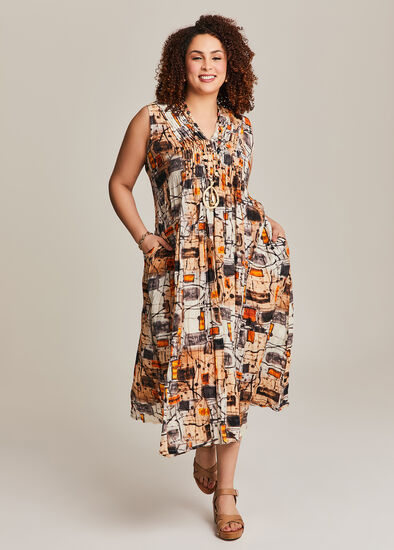 Plus Size Fiesta Sleeveless Maxi Dress