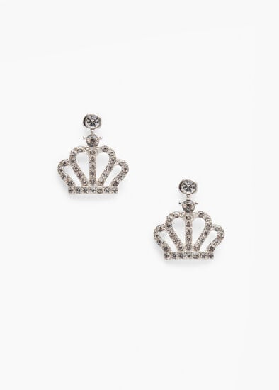 Diamante Crown Earrings