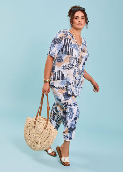 Plus Size Drift Bamboo Lantern Crop Pant