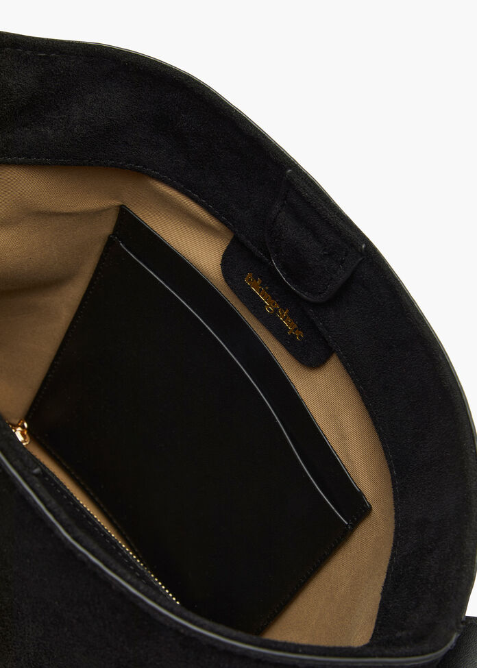 Faux Suede Shoulder Bag, , hi-res