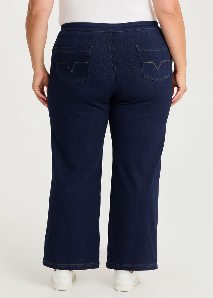 Petite Travel Wide Leg Jean, , hi-res