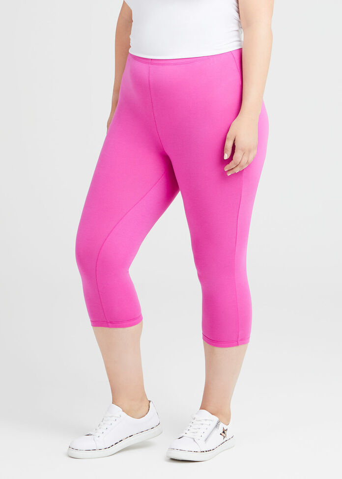 Shop Organic Cotton Crop Legging in Pink, Sizes 1230 Taking Shape AU