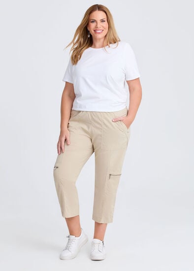 Plus Size Castaway Cargo 3/4 Pocket Pant