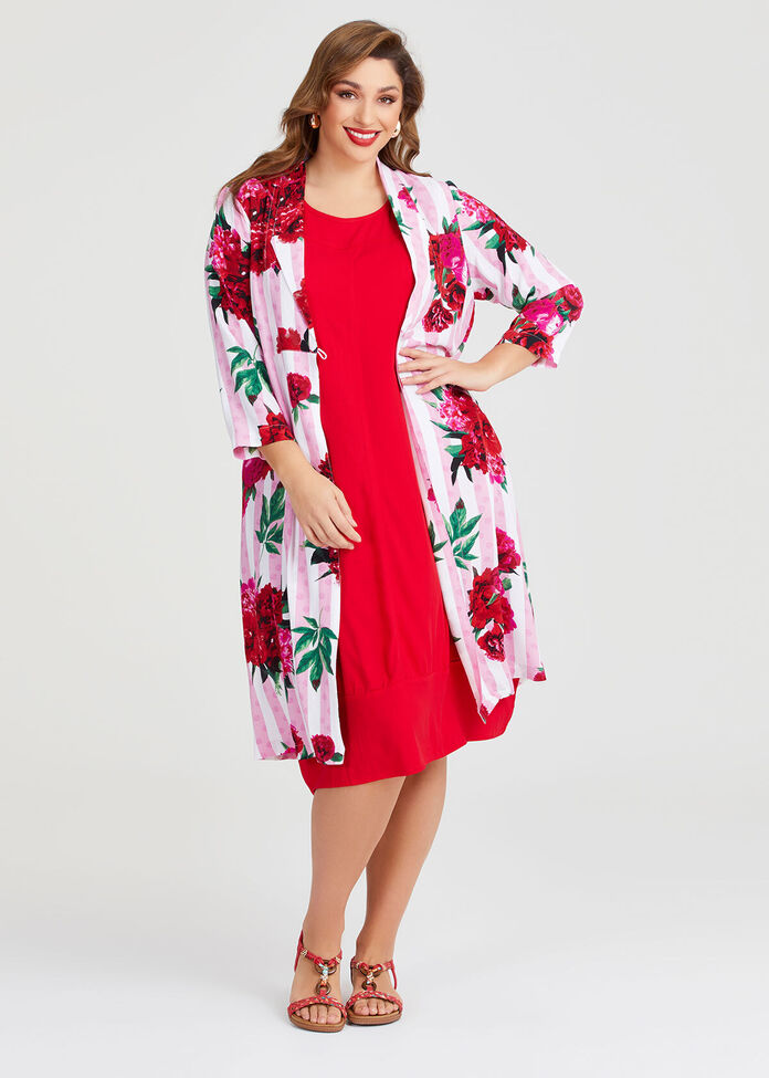 Shop Plus Size Natural Ayanna Duster in Multi | Taking Shape NZ