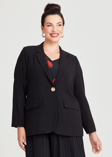 Plus Size Dress Code Blazer Jacket