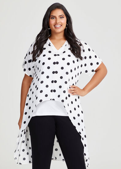 Plus Size Natural Spot On Spot Top