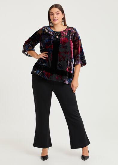 Plus Size Kara Jacquard Bootleg Pant