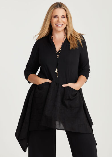 Plus Size Adele Natural Swing Tunic