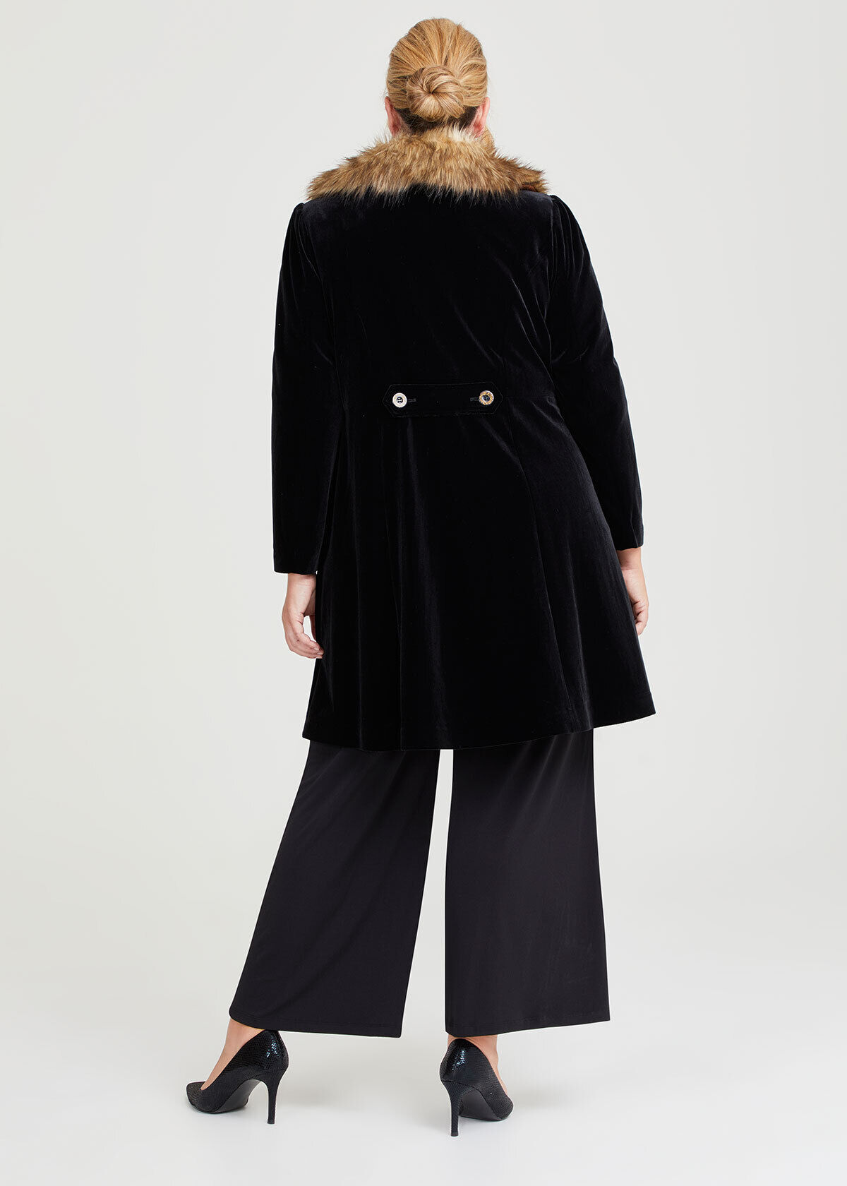 Full length velvet coat deals