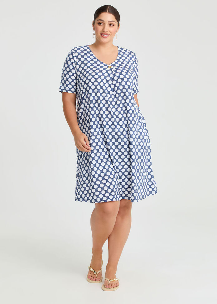 Georgia Spot Dress, , hi-res