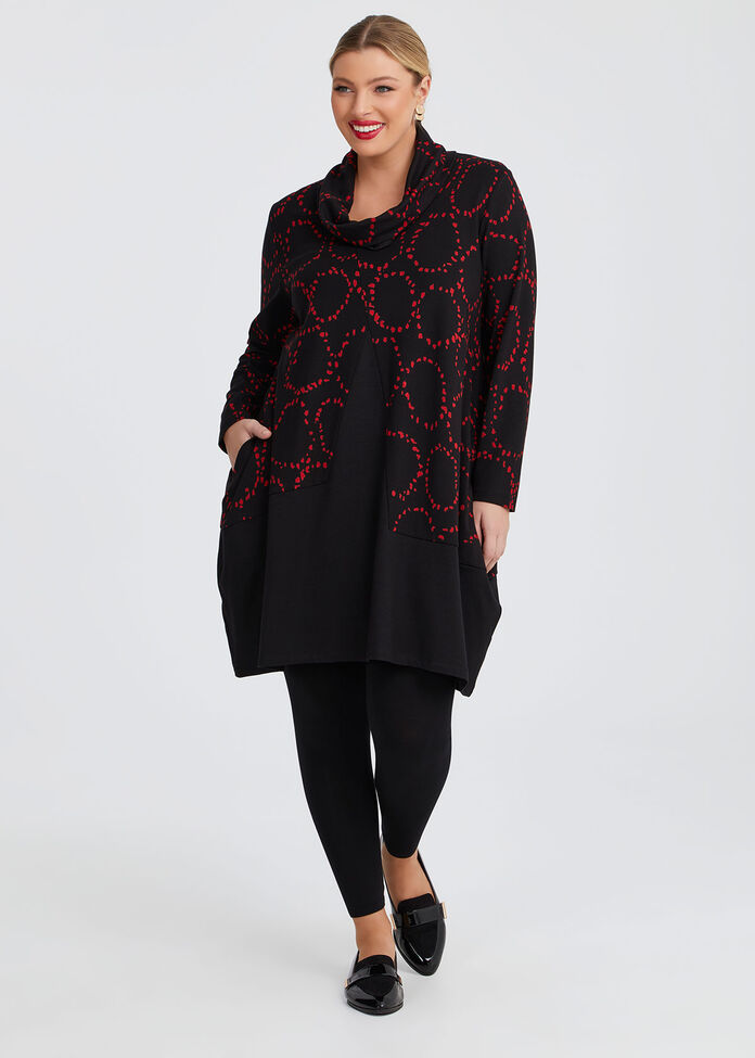Detachable Collar Ponte Tunic, , hi-res