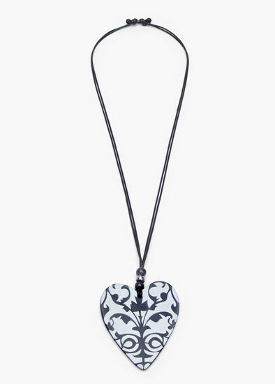 Etched Heart Necklace
