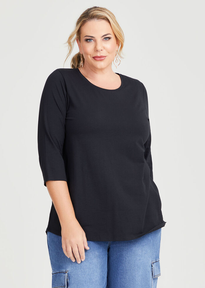 Australian Cotton 3/4 T-shirt, , hi-res