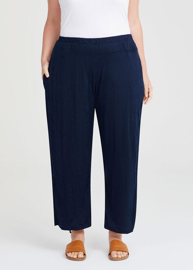 Plus Size Crushed Knit Seeker Crop Pant