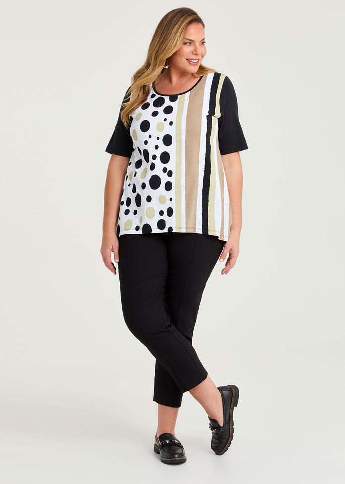 Shop Plus Size Natural Eloise Texture Pant, Black | Taking Shape NZ
