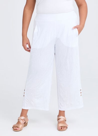 Plus Size Button Detail Kiss Crush Pant
