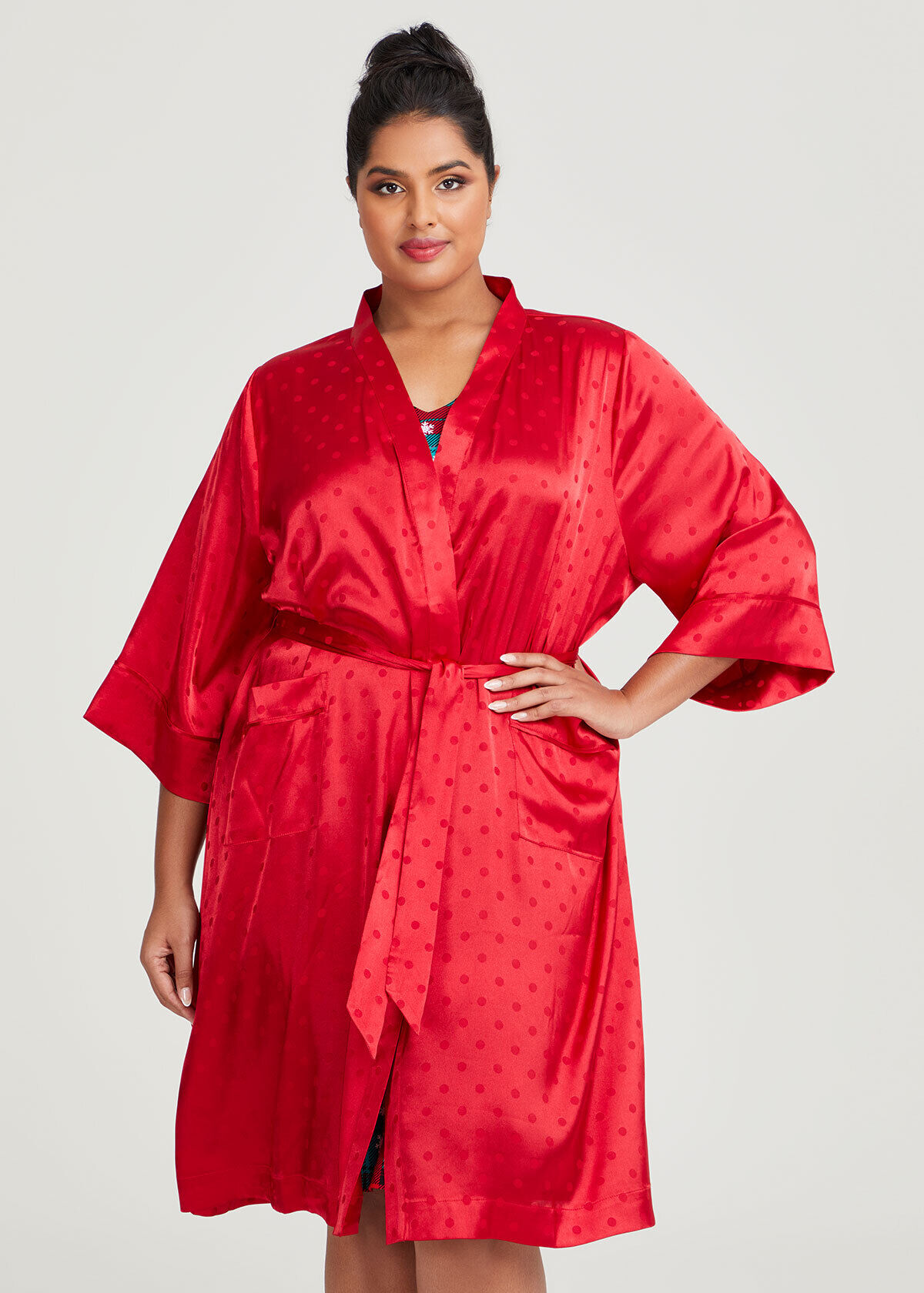 Red silk clearance dressing gown