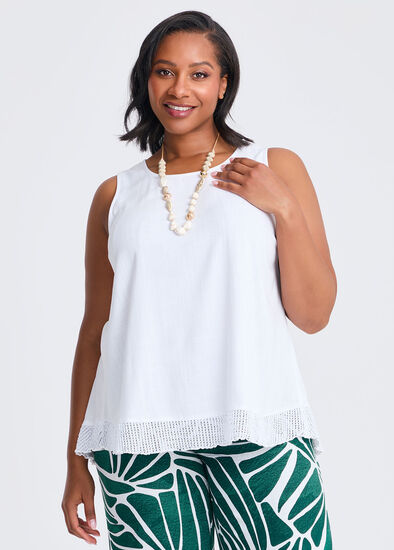 Plus Size Natural Ellis Sleeveless Top