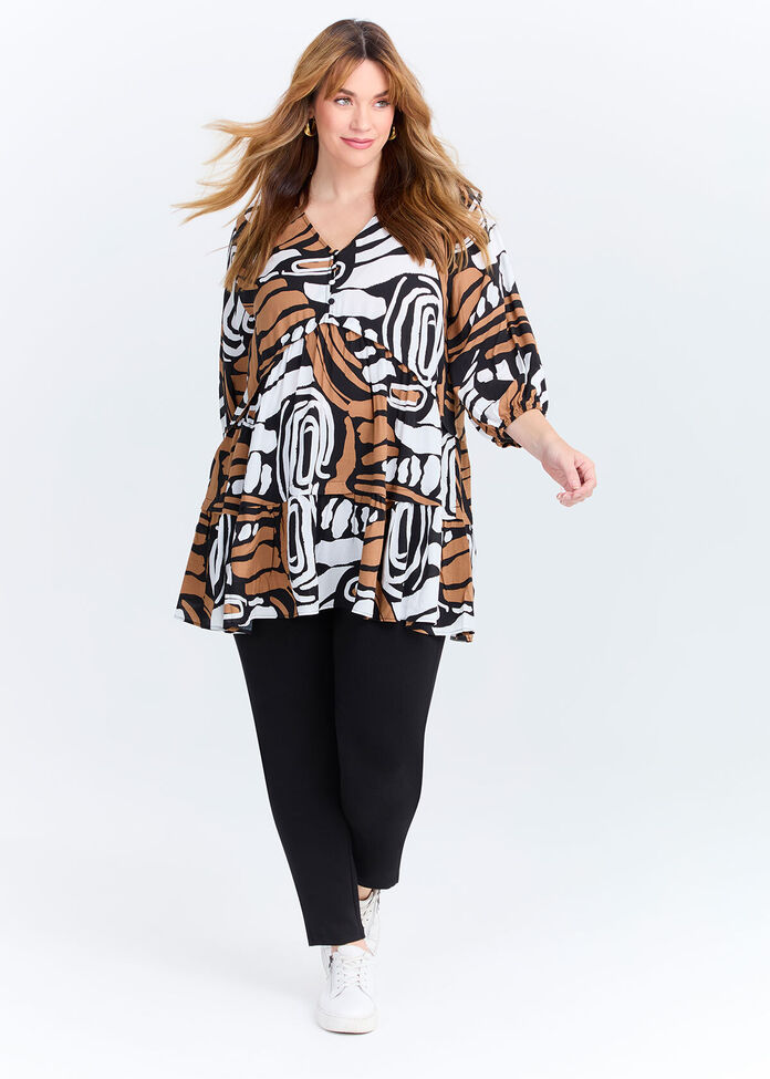 Natural Tribal Print Tunic, , hi-res