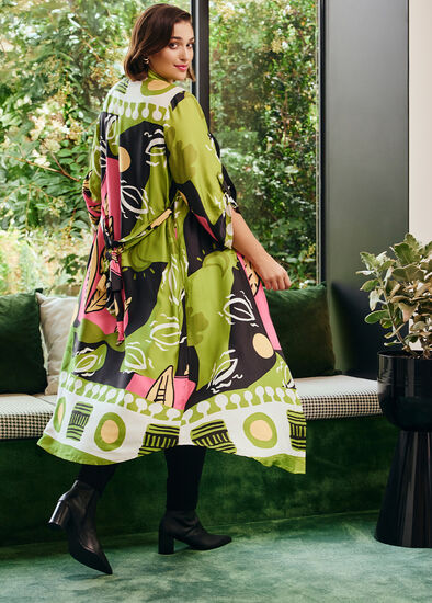 Plus Size Revival Button Through Shirt Dress