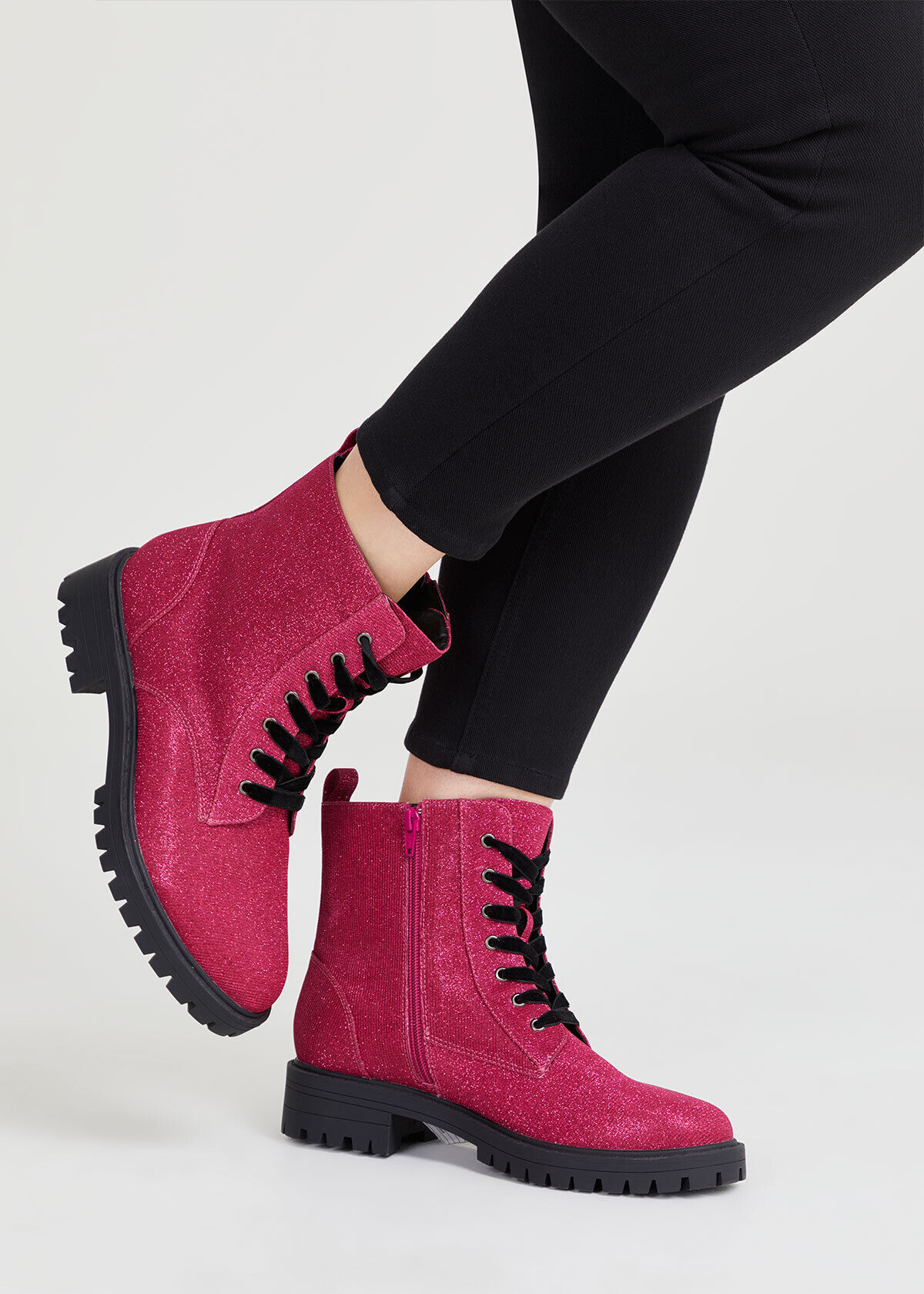 Pink suede lace up boots store