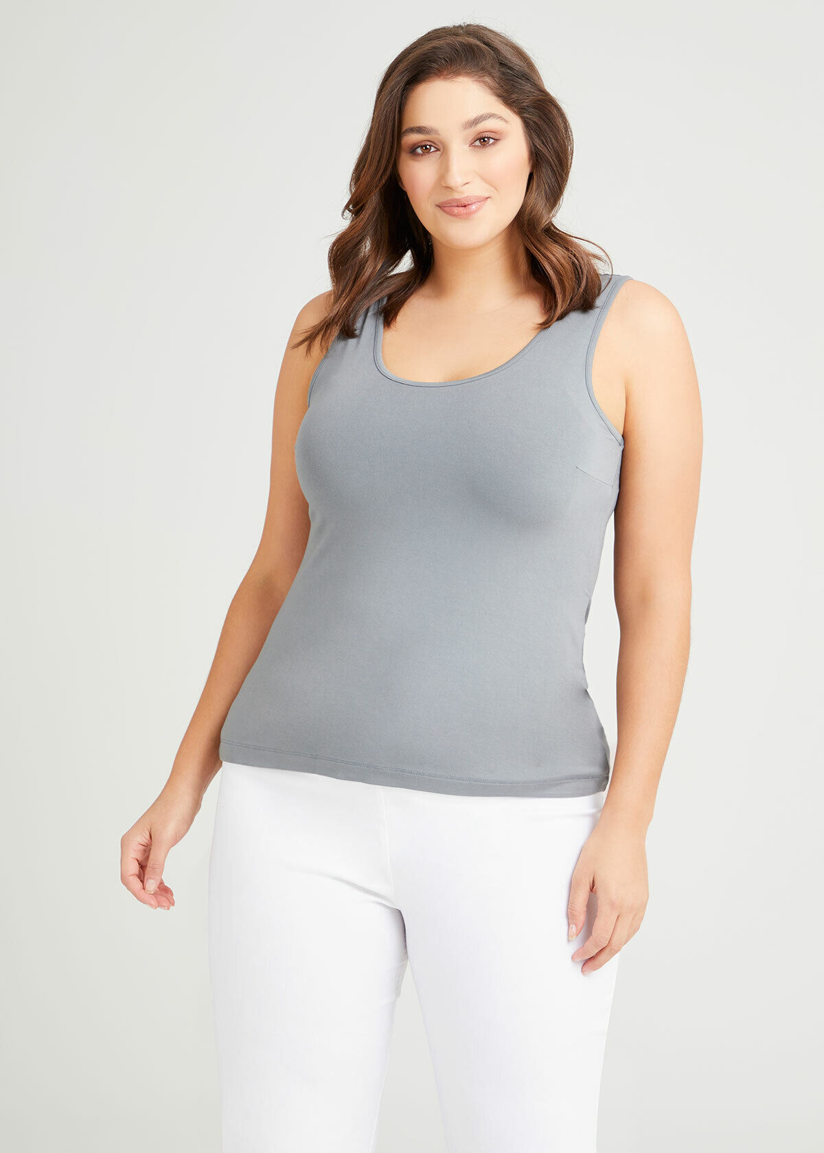 plus size white tank