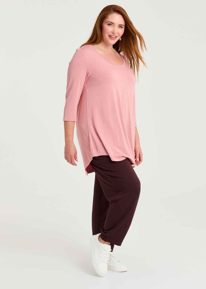 Bamboo Base 3/4 Sleeve Top, , hi-res