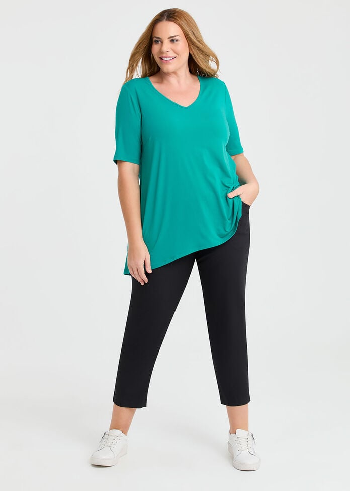 Strive V Neck Short Sleeve Top, , hi-res