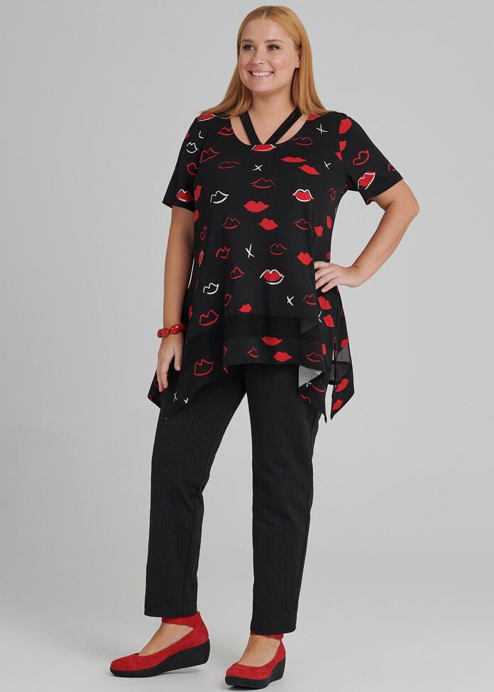S/slv Kiss And Tell Strappy Top, , hi-res