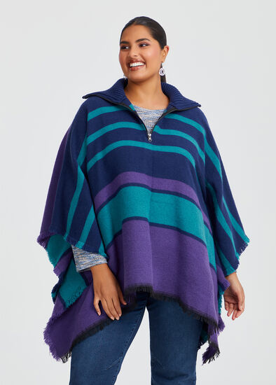 Zip Front Poncho