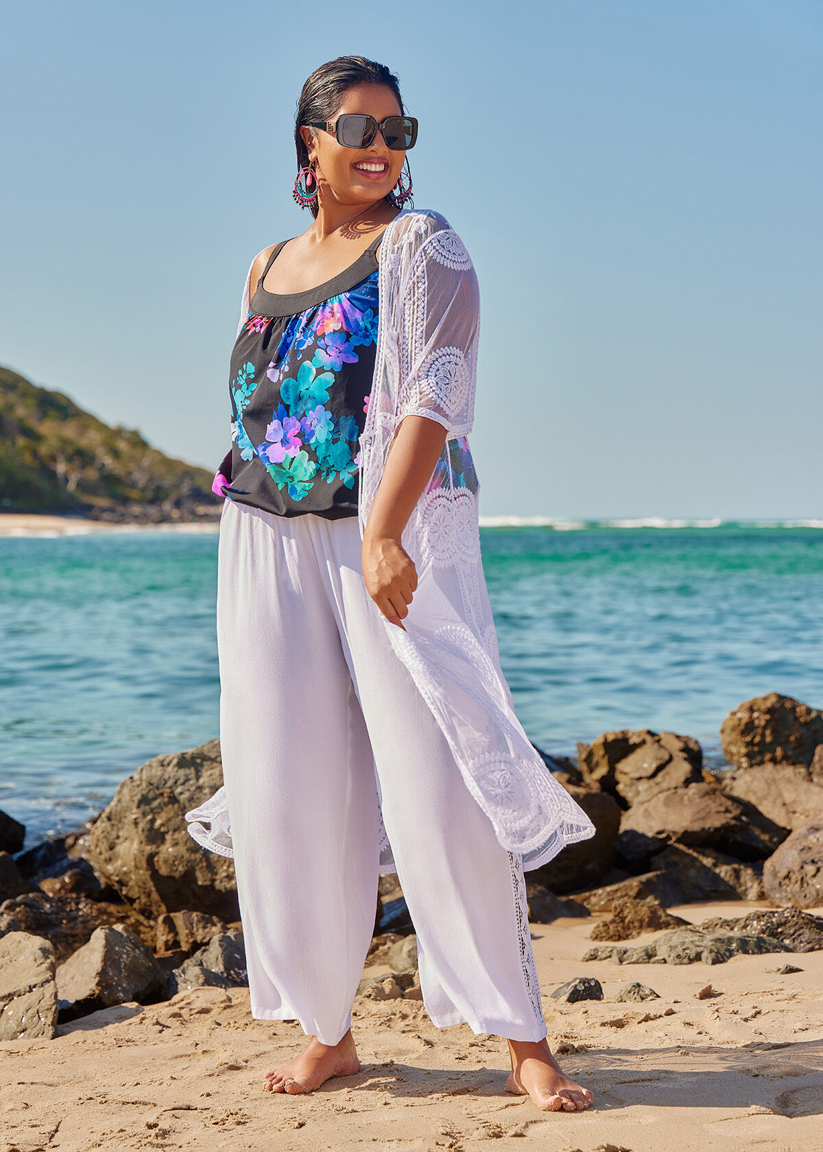 Plus Size Beachwear Kaftans Cover Ups Resort Wear Taking