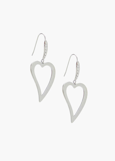 Silver Heart Earrings
