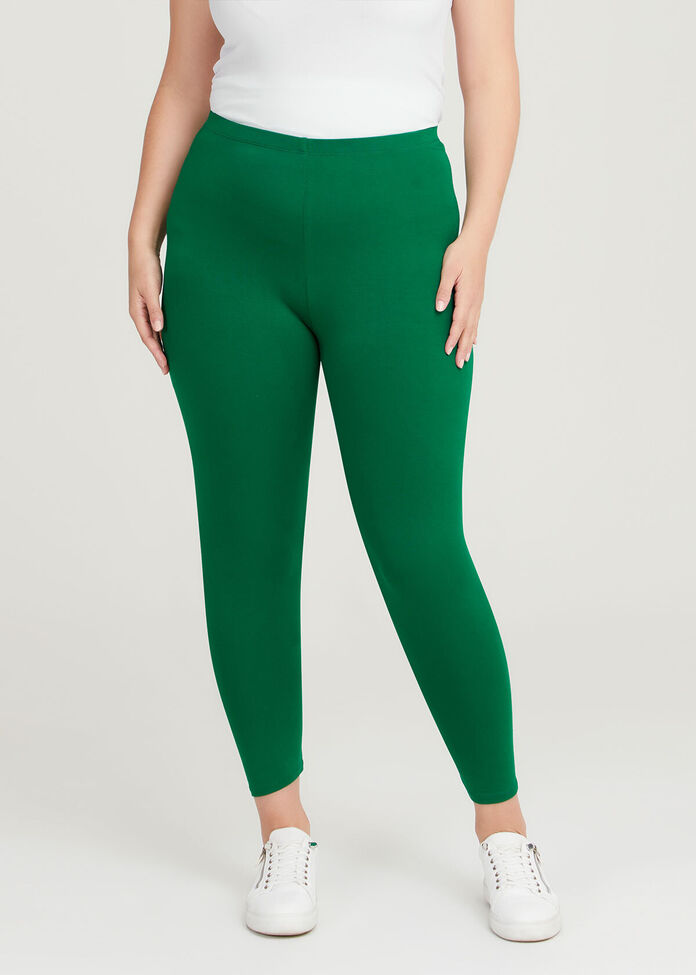 Shop Plus Size Bamboo Breezy 7/8 Legging in Green | Taking Shape AU