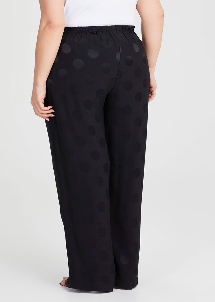 Petite Spot Satin Wide Pant, , hi-res