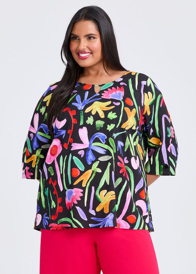Plus Size Natural Trinity Top