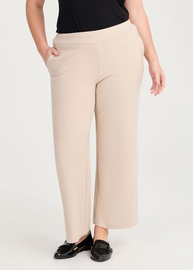 Plus Size Soft Cosy Knit Wide Leg Pant