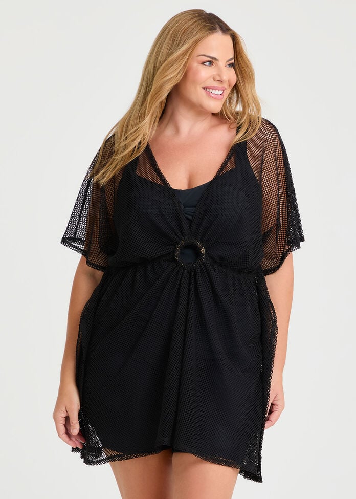 Swim Peephole Poncho, , hi-res