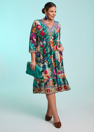Plus Size Necklace Tier Natural Dress