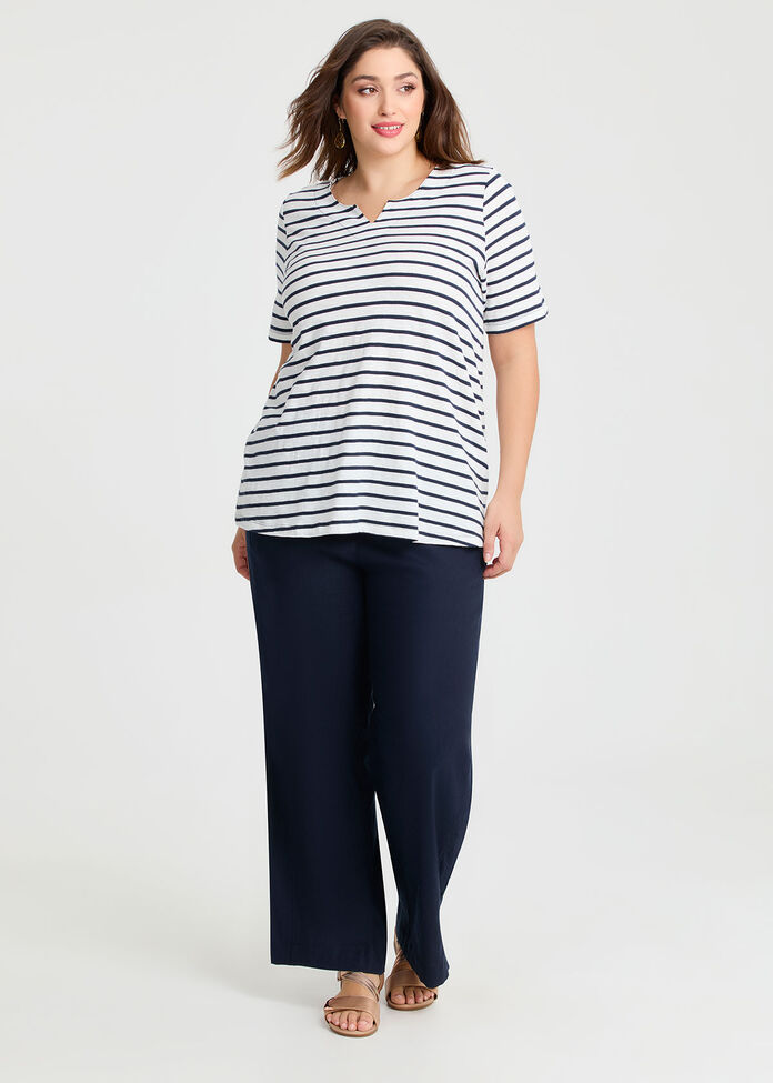 Cotton Notch Neck Top, , hi-res