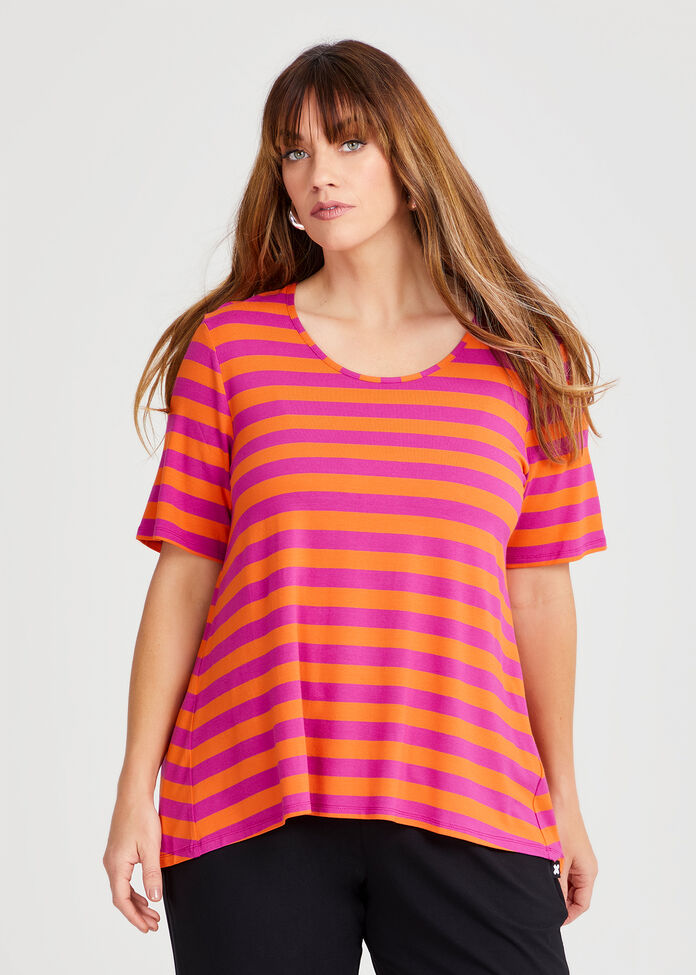 Natural Stripe Essential T-Shirt, , hi-res