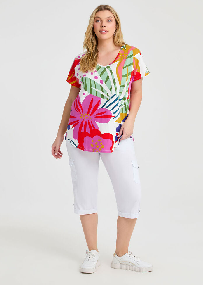 Cotton Sunkissed Floral T-shirt, , hi-res