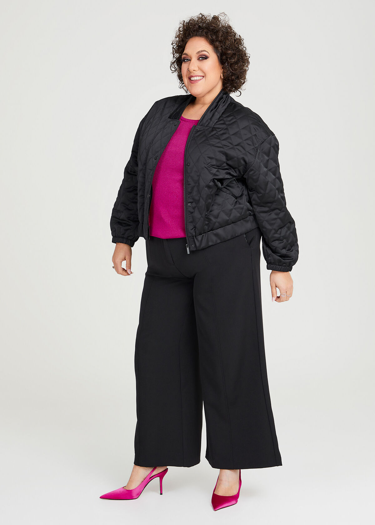 Plus size clearance satin jacket