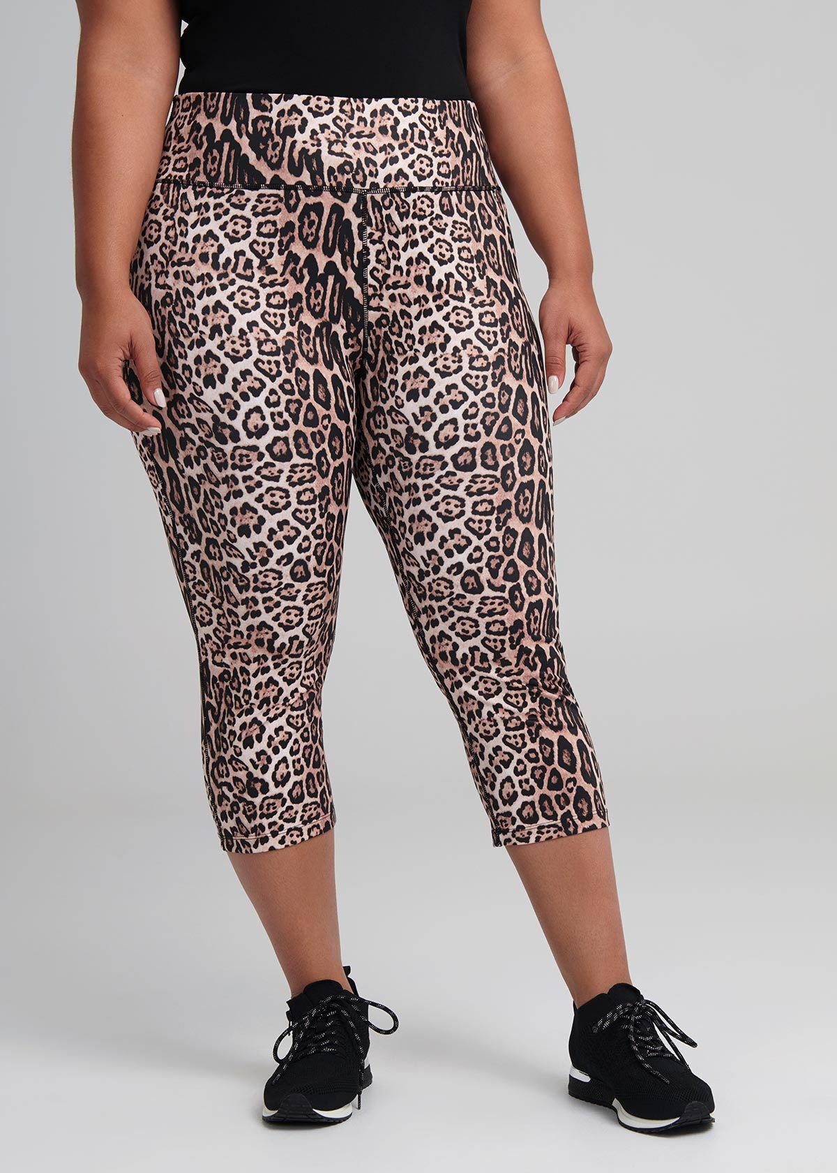 Leopard active leggings top