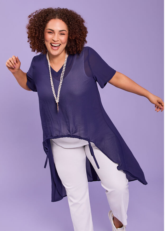 Chiffon Destination Top, , hi-res